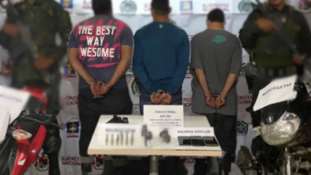 Capturados tres presuntos miembros del Clan del Golfo en Nariño