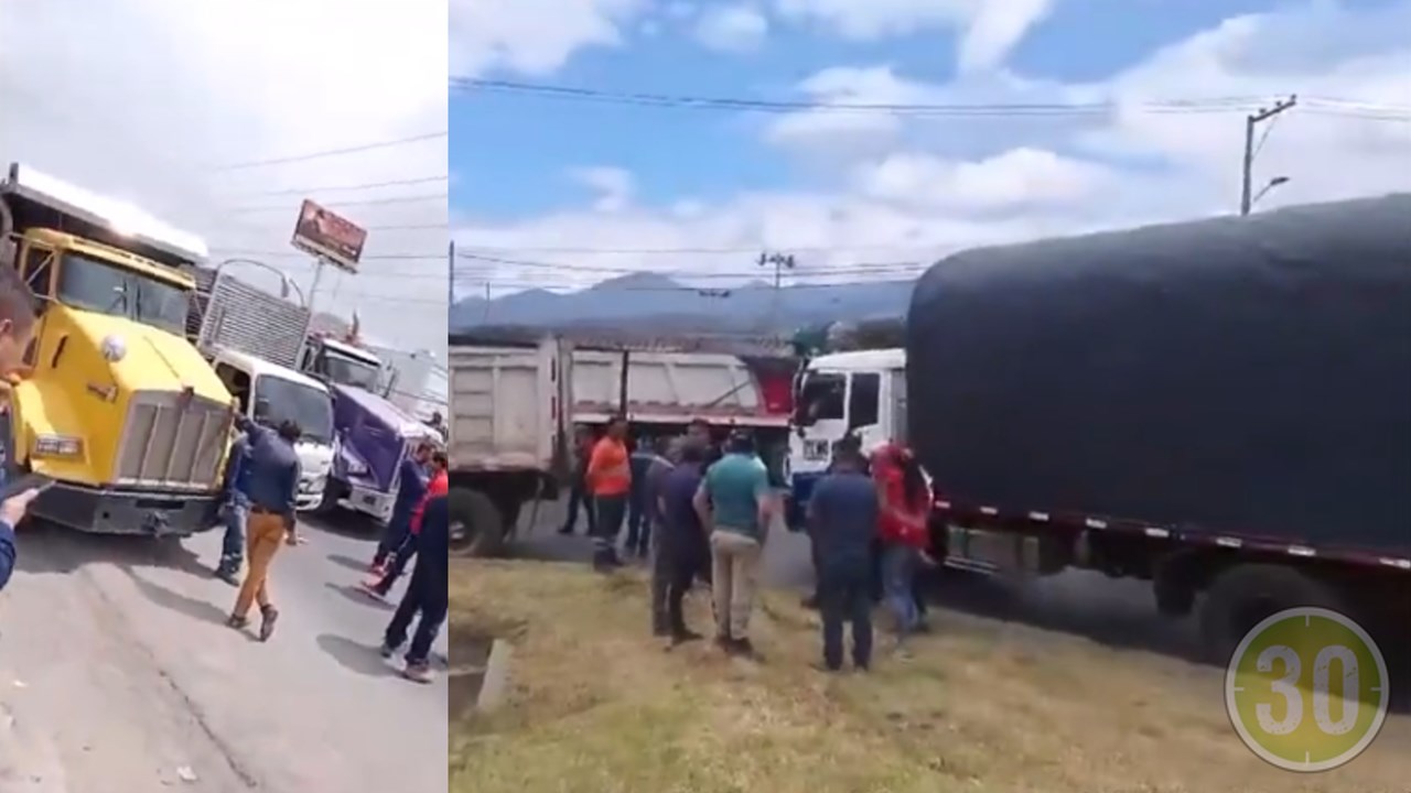 ¡Nada amigables! Movilidad en Bogotá se vio afectada por Paro de Camioneros 1 bloqueo paro camionero