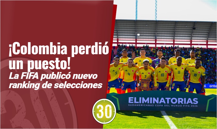 Colombia perdió un puesto en el ranking de la FIFA - Minuto30