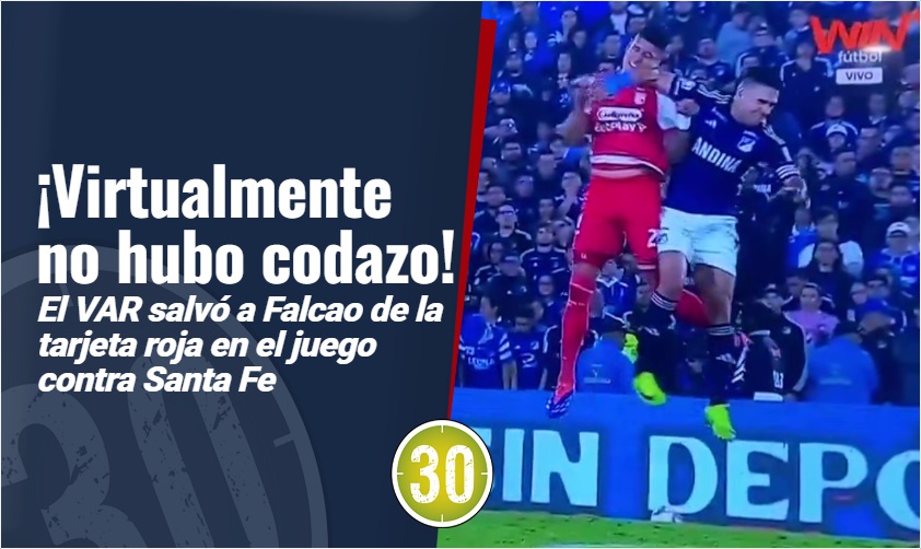 ¡Virtualmente no hubo codazo! Falcao se salvó de la tarjeta roja en el ...