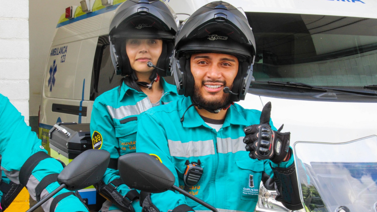 Nuevas motos para agilizar la atención prehospitalaria en Medellín