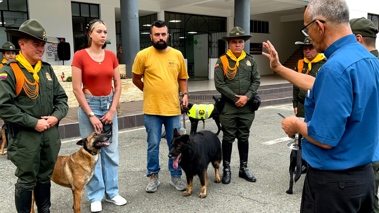 Perritos policías jubilados de Antioquia encuentran nuevos hogares tras años de servicio
