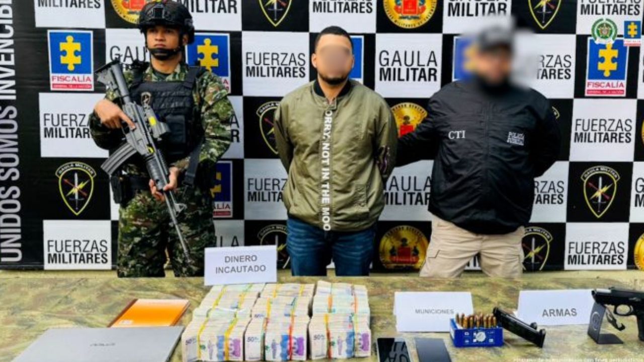 Más de 760 millones de pesos incautados durante captura de presunto responsable de secuestro y tortura en Antioquia