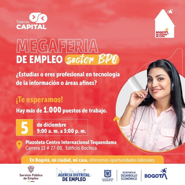 Hoy hay megaferia de empleo en Bogotá: accede a 1.300 vacantes 2 megaferia de empleo