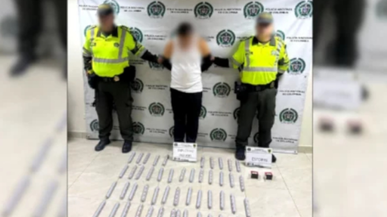 Conductor capturado en El Santuario con material explosivo