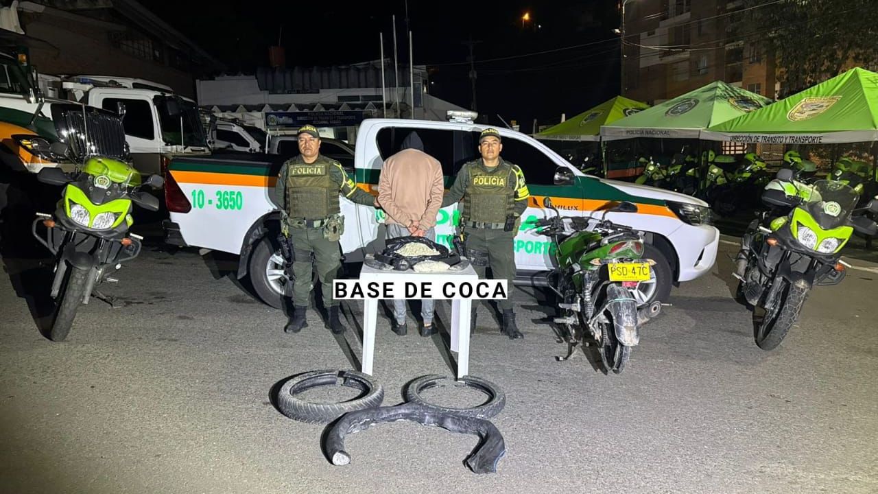 Hombre que transportaba droga en las llantas de su moto en Nariño