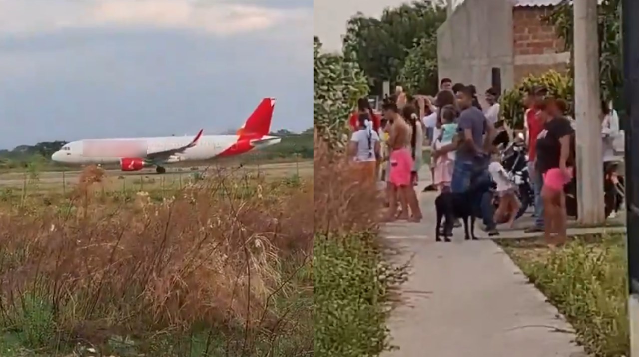 Medio Valledupar apareció en el aeropuerto por cuenta de la explosión de la turbina de un avión. Captura de video