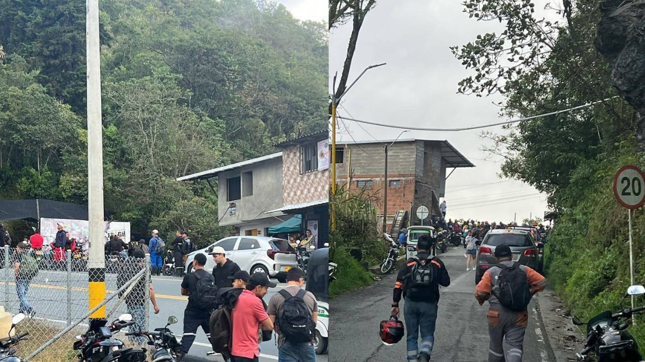 Mineros bloquean vía en Buriticá para exigir diálogo con el Gobierno Nacional