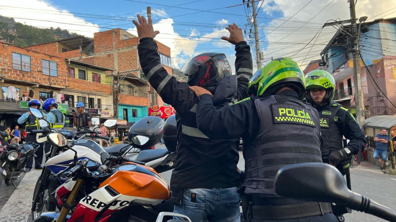 ¡Manrique a raya! Tremendo operativo de seguridad deja más de 190 comparendos y vehículos recuperados