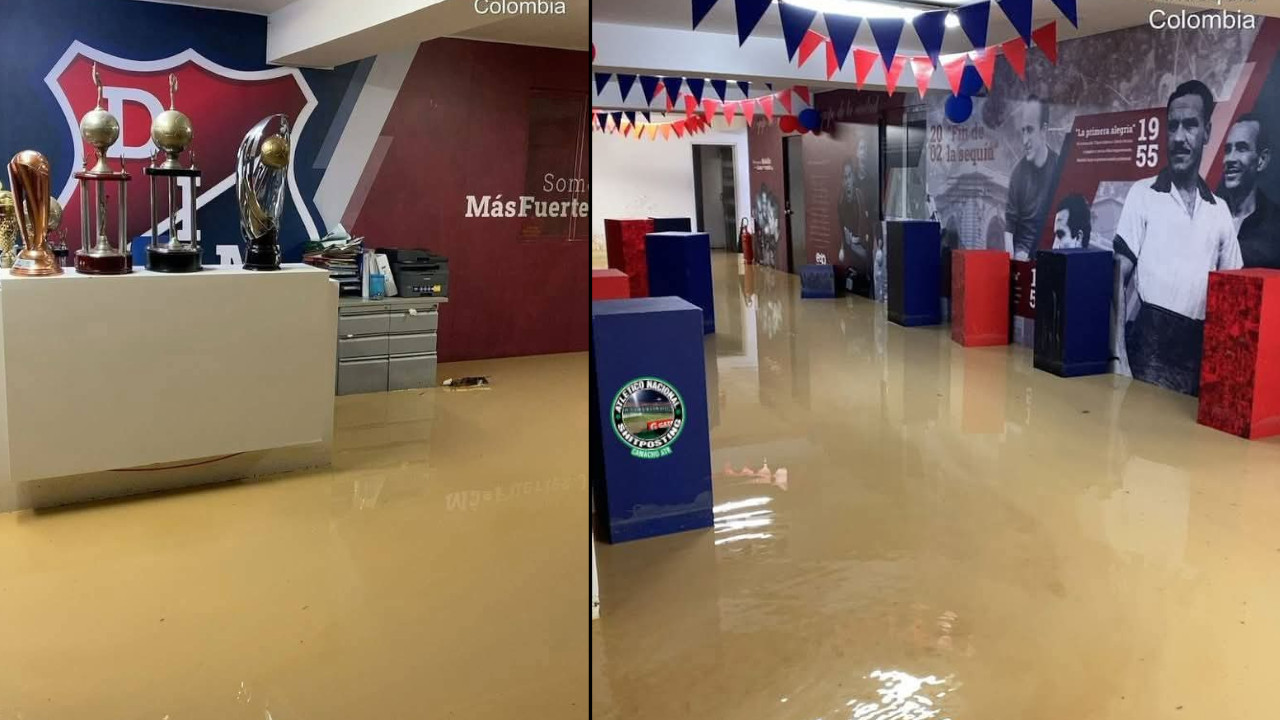 ¡Se inundó el rojito! Al DIM se le metió el agua a su sede de Itagüí