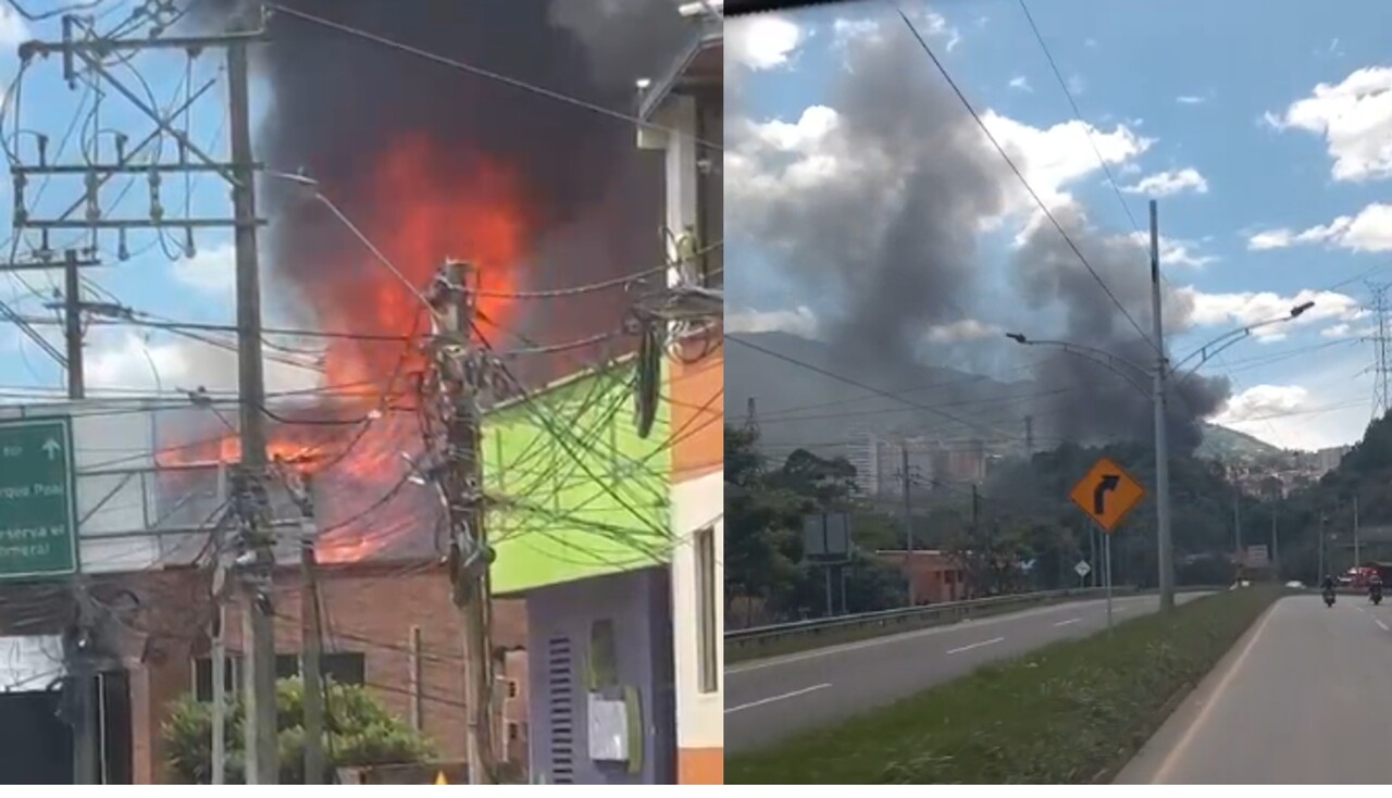 ¡Urgente! Voraz incendio en La Estrella