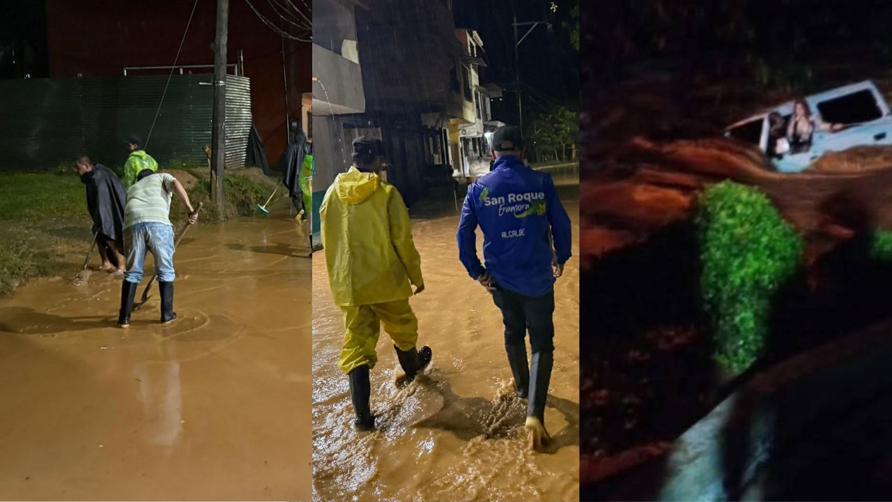 Desbordamiento de quebrada causa graves inundaciones en San Roque