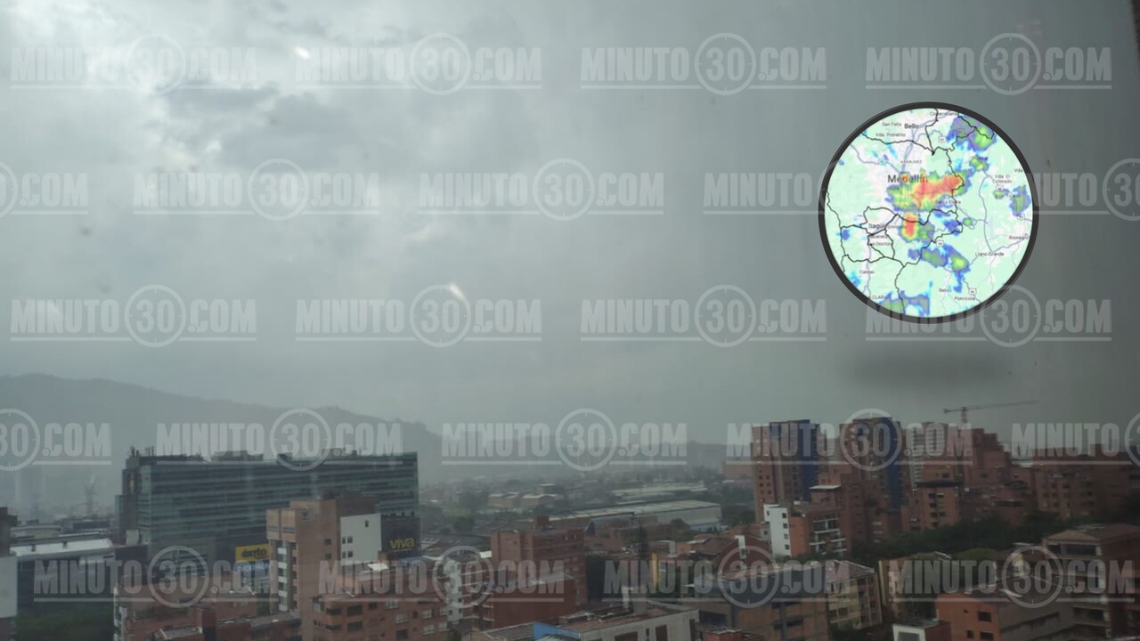Persisten las intensas lluvias en Medellín y el Valle de Aburrá este domingo