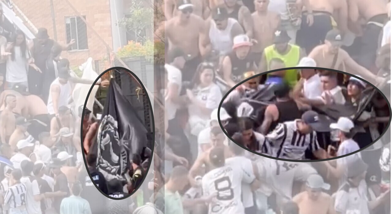 Hinchas de Once Caldas protagonizaron disturbios en el Polideportivo Sur ¿Se robaron unos trapos?