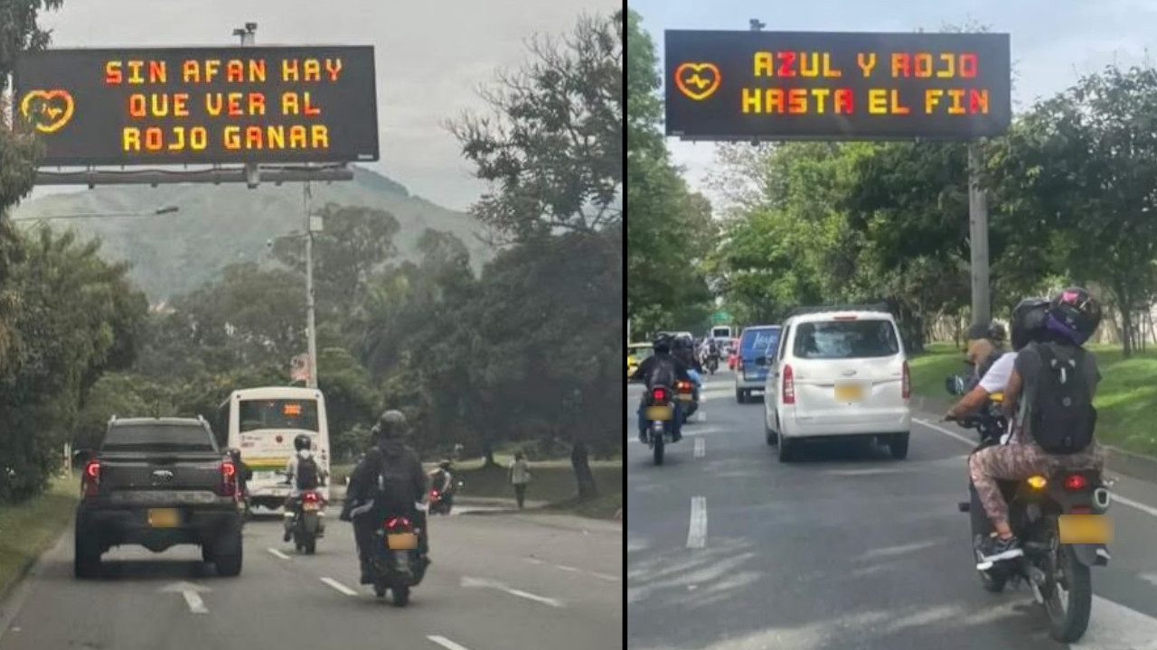 ¡Falta: “El que no alienta al rojo, a que…! Novedosa campaña de seguridad vial: Hasta la Secretaría de Movilidad se contagió con la final del DIM