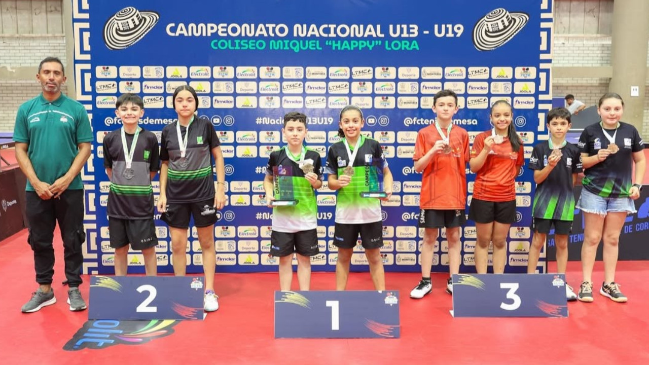 ¡Antioquia campeón! Culminó el Nacional de Tenis de Mesa