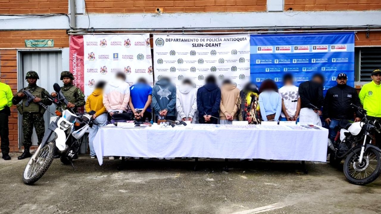 15 capturados y una aprehensión contra redes de sicarios y expendedores del Clan del Golfo y El Mesa