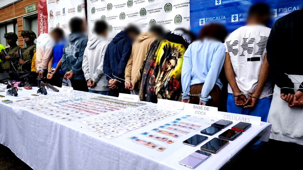 15 capturados y una aprehensión contra redes de sicarios y expendedores del Clan del Golfo y El Mesa