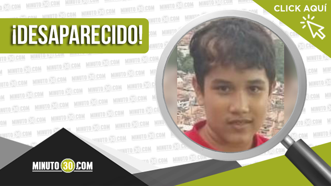El menor Yosuar Sneider Medina desapareció en Medellín