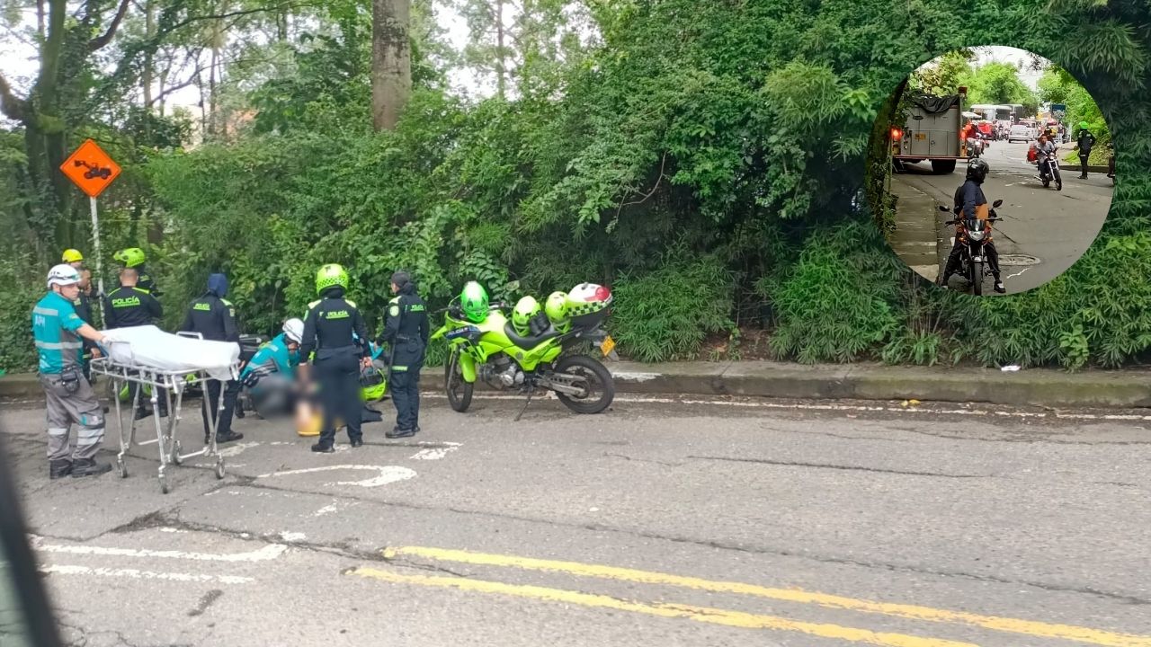 Choque entre motocicletas en la vía Antigua al Mar deja varios lesionados