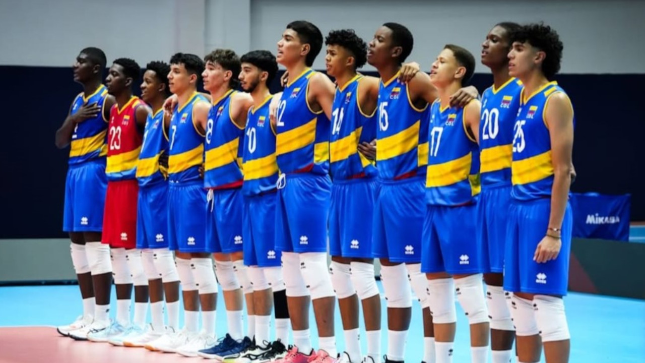 Selección Colombia Sub-19 de Voleibol debuta con derrota 0-3 frente a Brasil en Uzbekistán