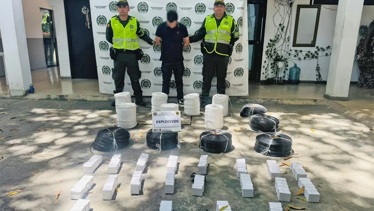 Incautan material explosivo en vía de Antioquia: detenido hombre con 10.000 detonadores ineléctricos