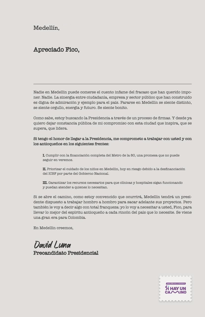 Carta abierta de David Luna a Fico
