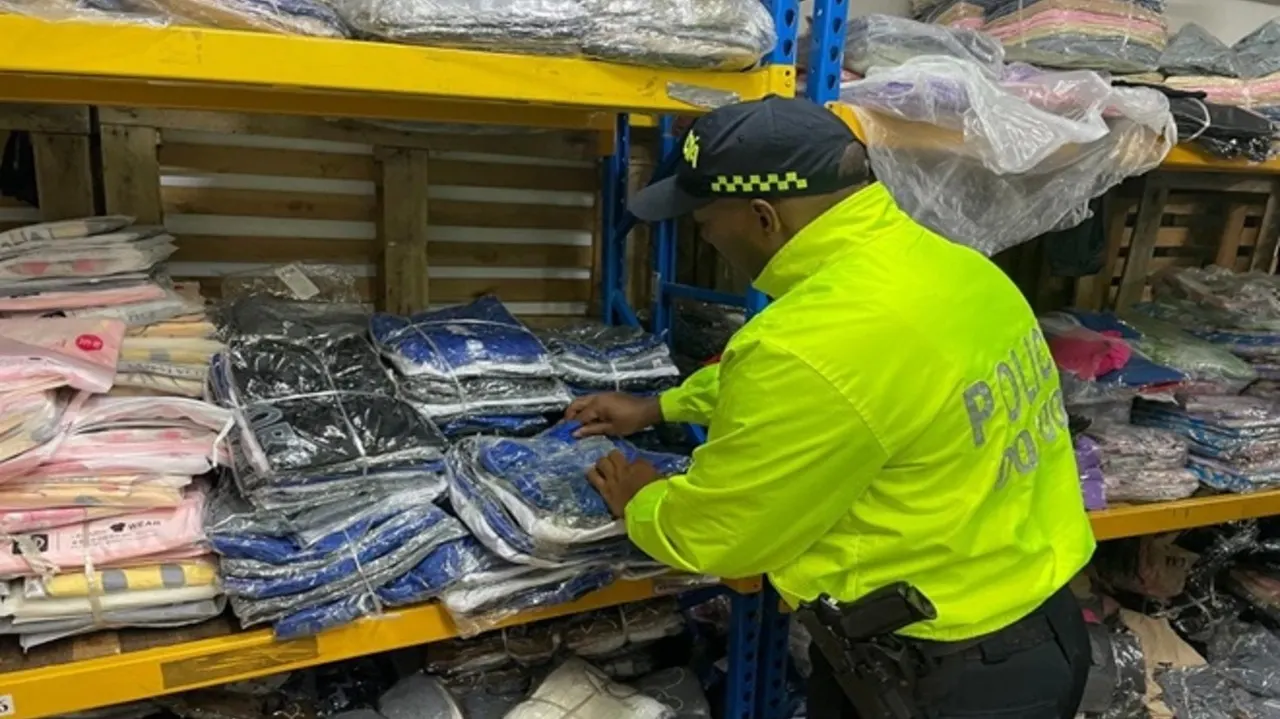 ¡Golpe al contrabando en el centro de Medellín! Más de $1.000 millones en confecciones incautadas