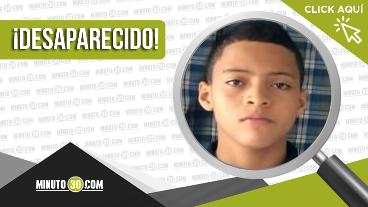 El menor Sebastián Lara desapareció en Itagüí