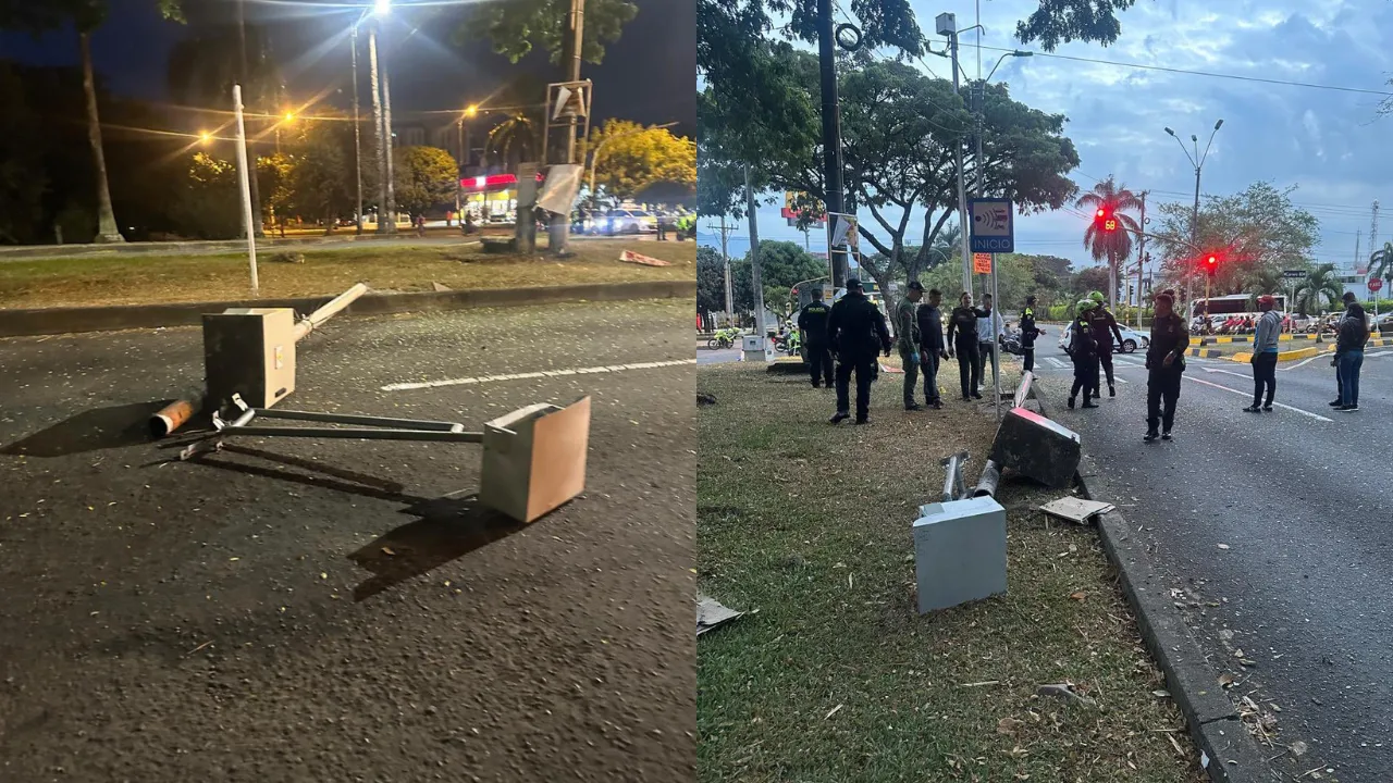 Vandalizaron con explosivos cámaras de fotodetección en Cali