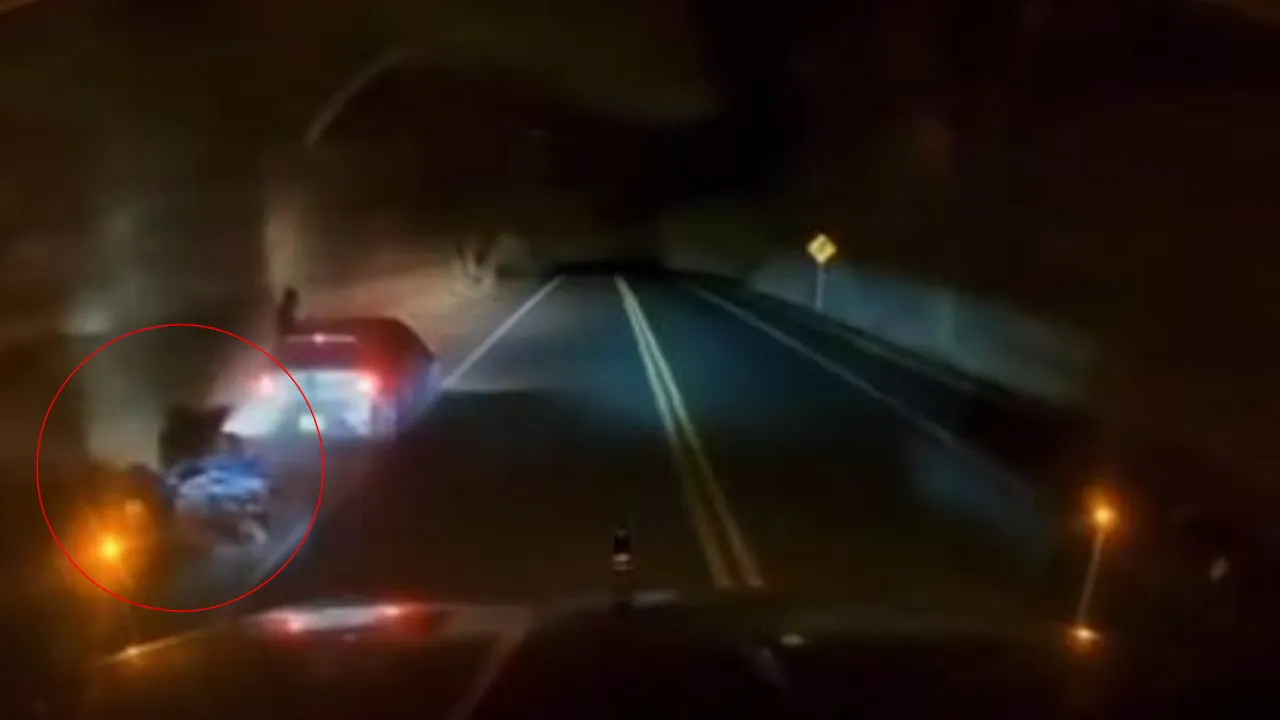 Persecución a camión terminó en aparatoso choque de ladrones en la vía Panamericana