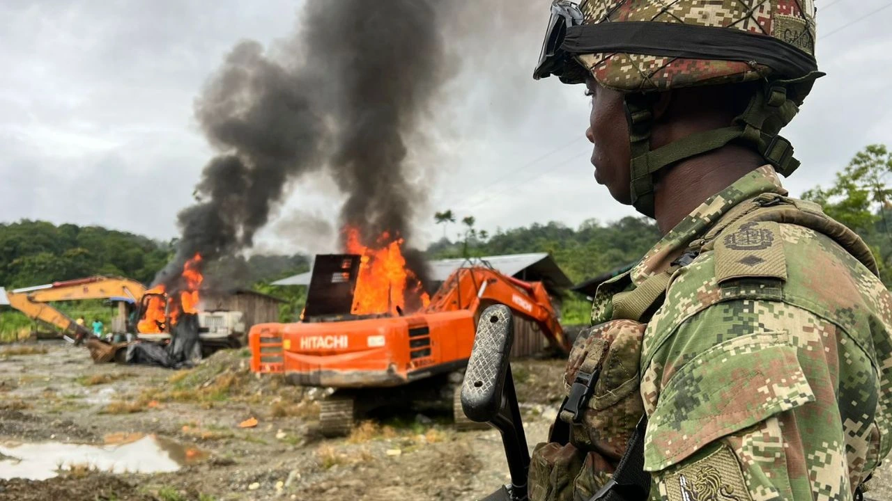 Diez heridos dejó un operativo contra minería ilegal en Nechí, Antioquia