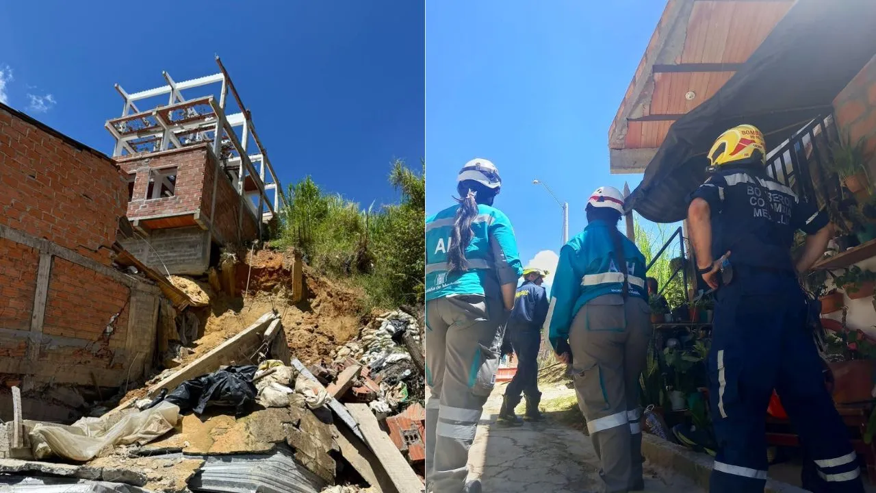 Emergencia por movimiento en masa deja una vivienda colapsada en San Cristóbal