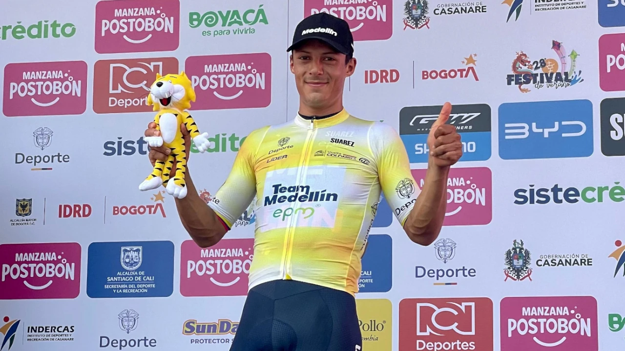 El Team Medellín EPM celebra por lo alto: Diego Camargo se impone en el Alto del Cogollo