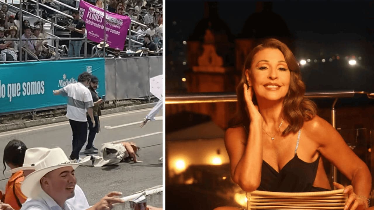 La aparatosa caída de Amparo Grisales en pleno desfile de silleteros que se volvió viral en redes sociales