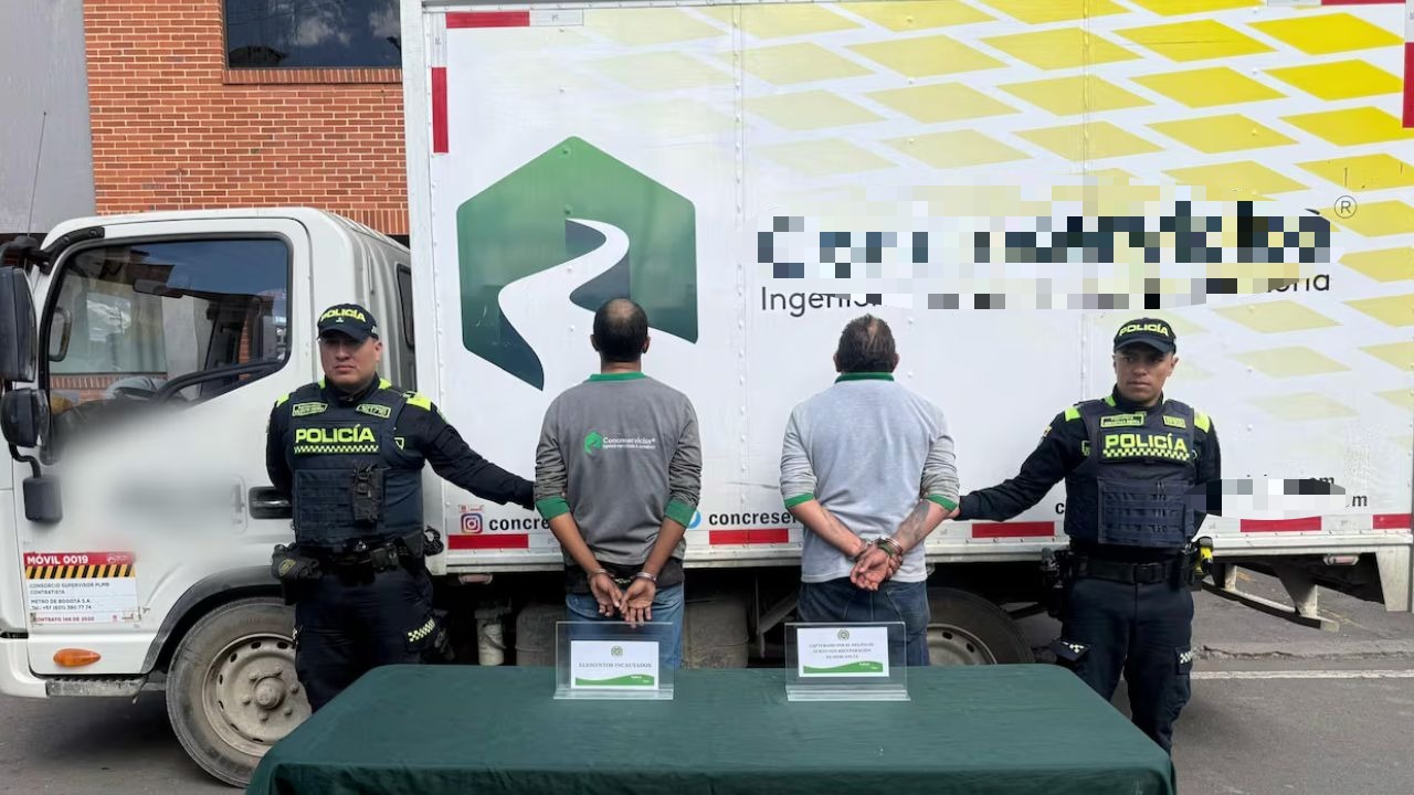 Cayeron en flagrancia dos sujetos robando maquinaria de las obras del Metro de Bogotá