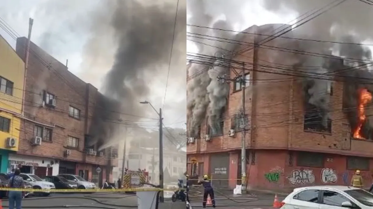 Incendio estructural en Itagüí cerca de estación de bomberos