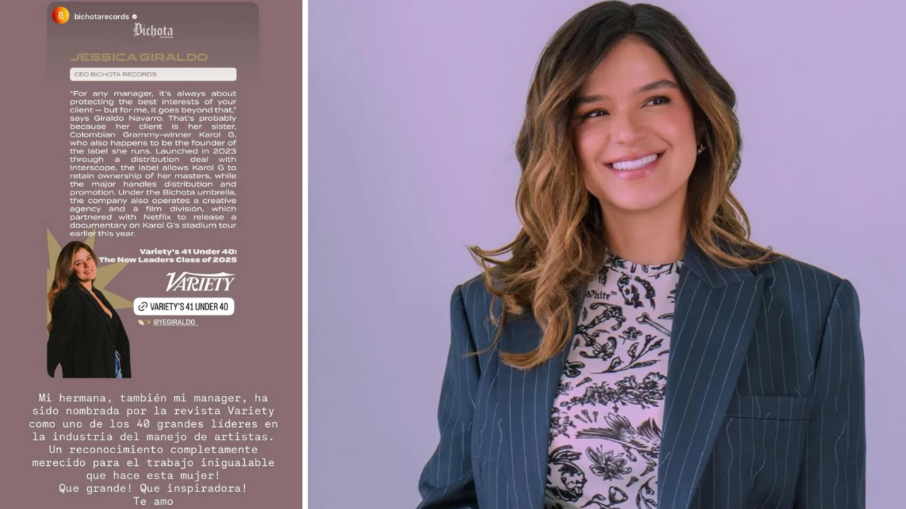 Jessica Giraldo, la hermana y mánager de Karol G, entra a la lista de los 40 líderes más influyentes de la industria musical
