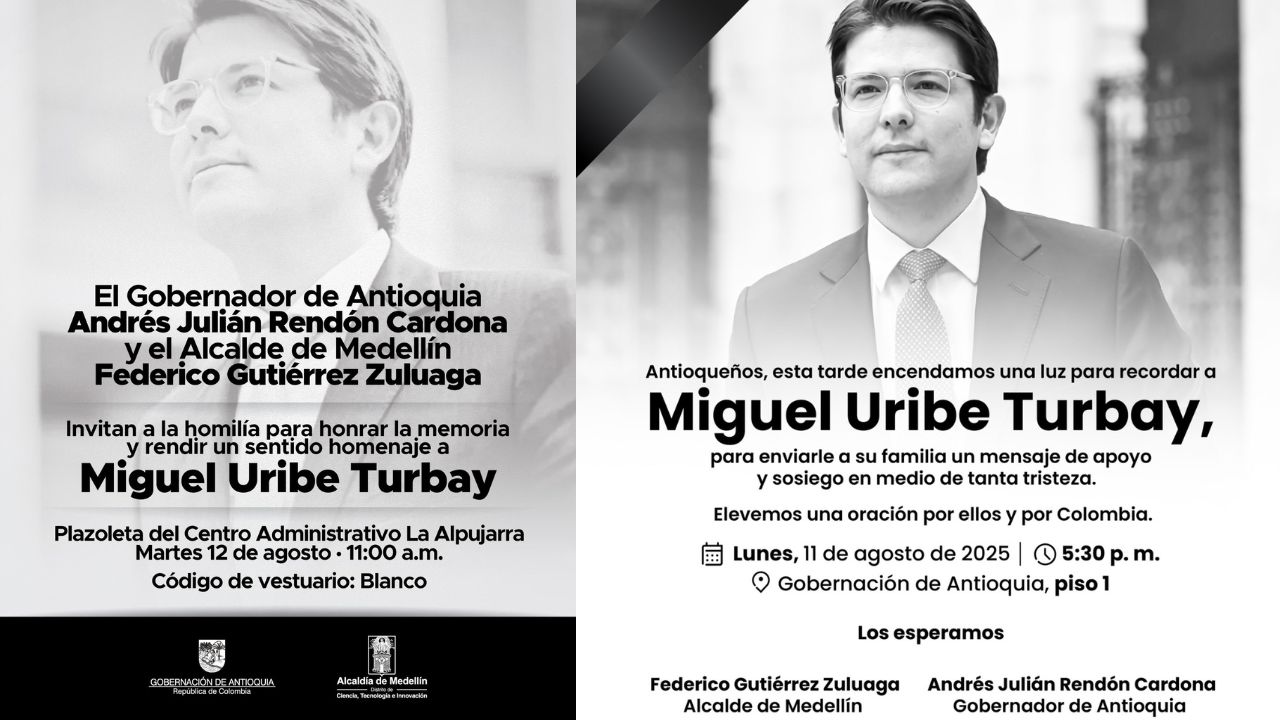 Fico Gutiérrez convoca oración y eucaristía por Miguel Uribe Turbay en Medellín