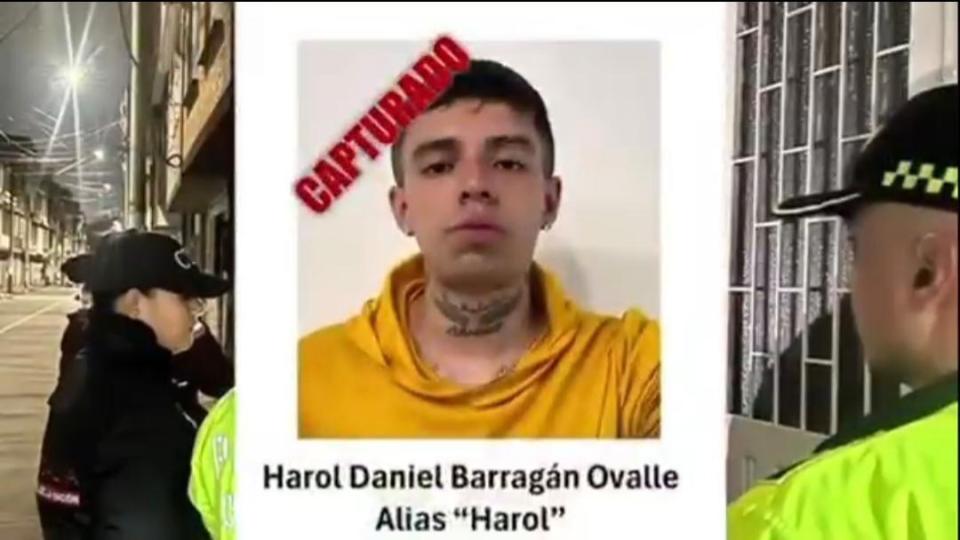 En video quedó la captura de alias «harold», séptimo implicado en el magnicidio de Miguel Uribe