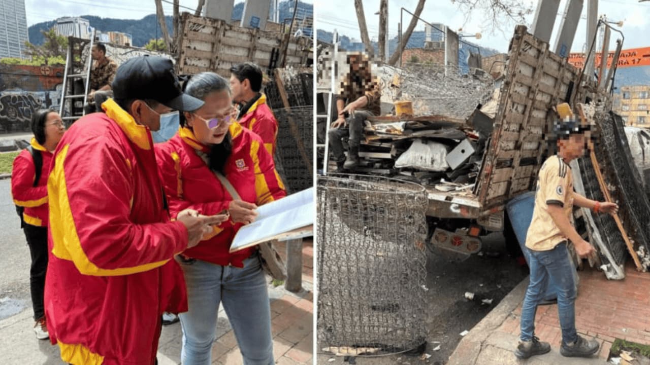¡Orden en las calles! Gran operativo recupera espacio público y cierra local en el barrio Samper Mendoza, Bogotá