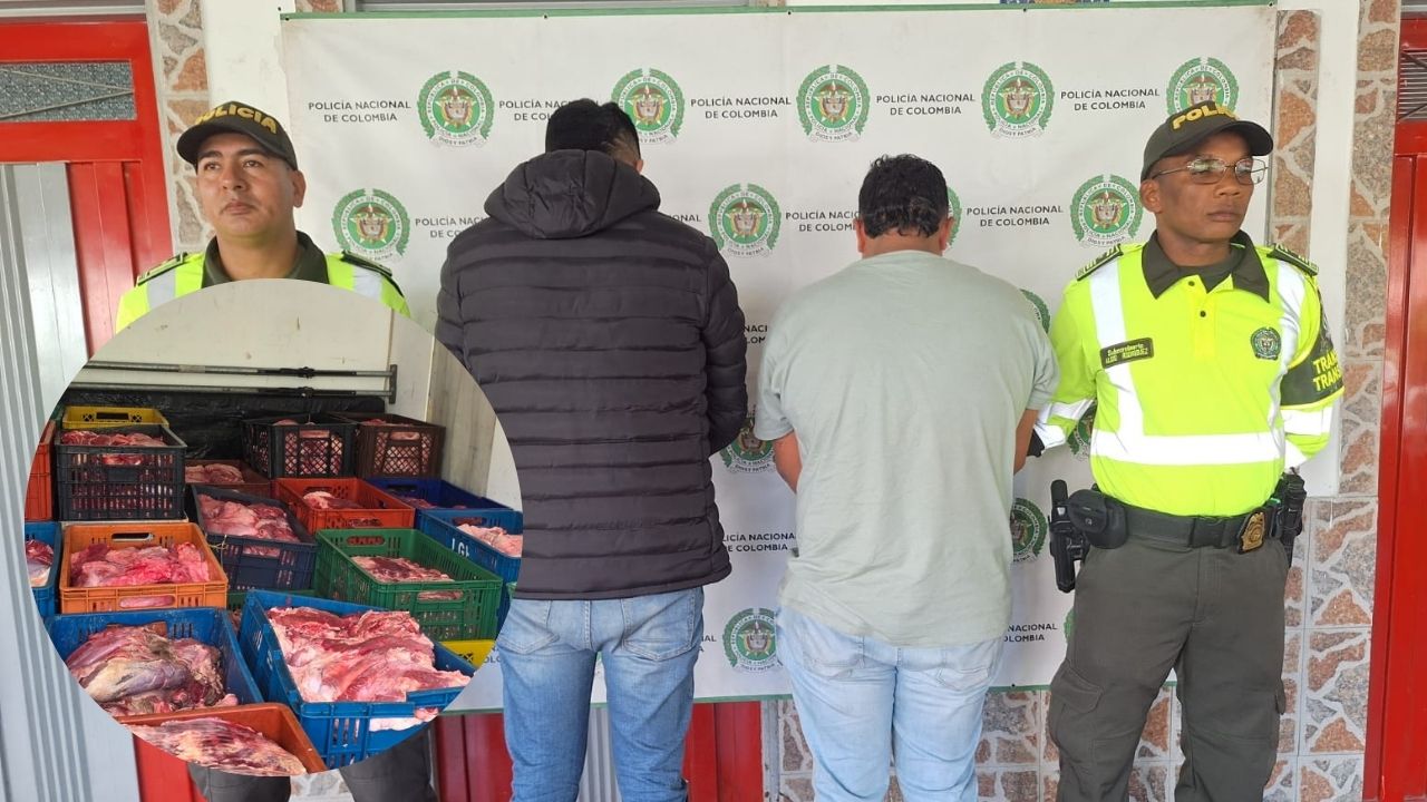 ¡Cayeron con el camión lleno! Les pillaron casi 3 toneladas de carne que no cumplían las normas sanitarias en Antioquia