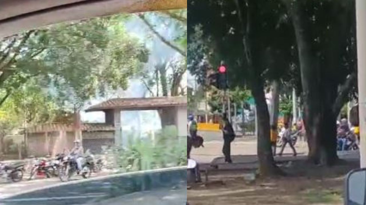 ¡Ojo! Encapuchados bloquearon la calle Barranquilla