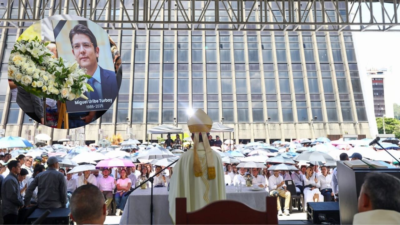 Así fue el segundo homenaje a Miguel Uribe en la plazoleta de La Alpujarra en Medellín