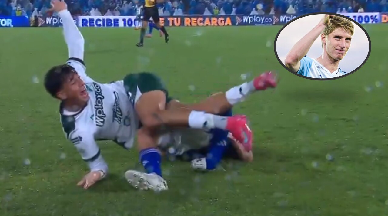 ¡Escalofriante lesión quedó en video! Andrés Llinás de Millonarios sufre una posible fractura de tobillo ante Cali