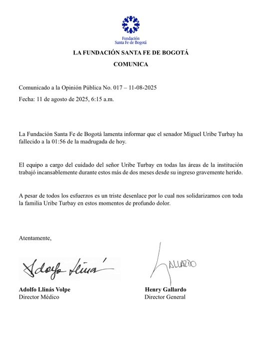 miguel uribe fundacion santa fe
