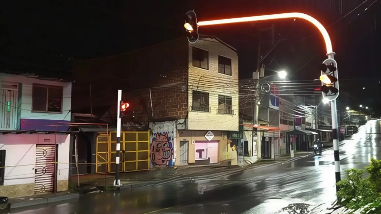 Nuevos semáforos fueron instalados en Bello para mejorar la seguridad vial