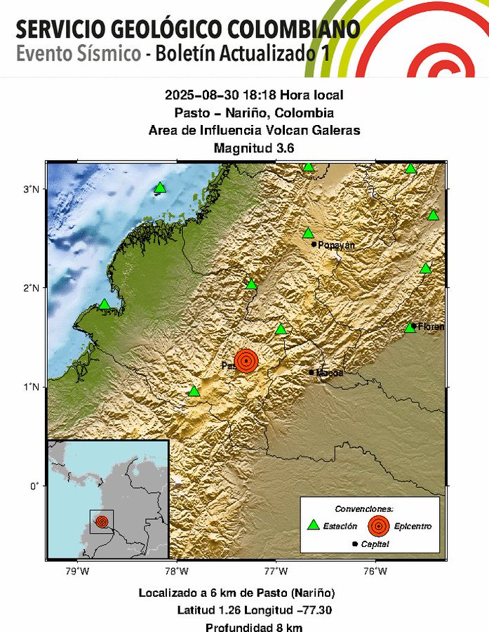 temblor en el galeras