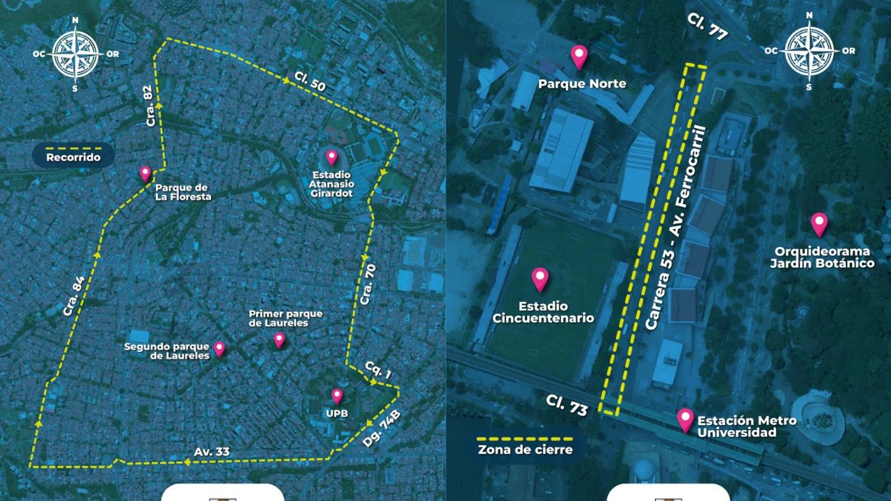 Medellín tendrá cierres viales por carreras y conciertos desde este fin de semana