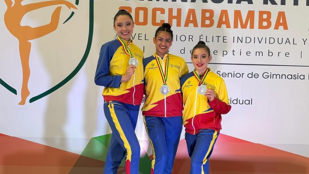 Gimnasia rítmica colombiana brilla en Bolivia con tres medallas sudamericanas